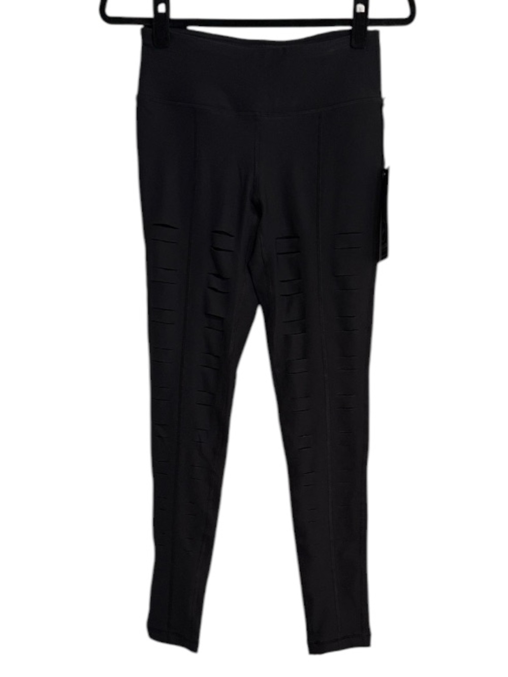 90 Degree by Reflex Black Slashed Front Leggings NWT